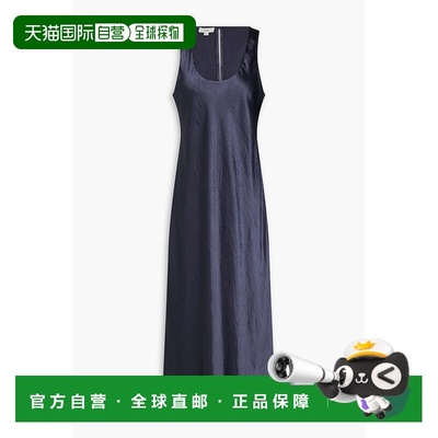 1h可退 香港直邮VINCE 女士 皱状绸缎中长连衣裙 V101651971