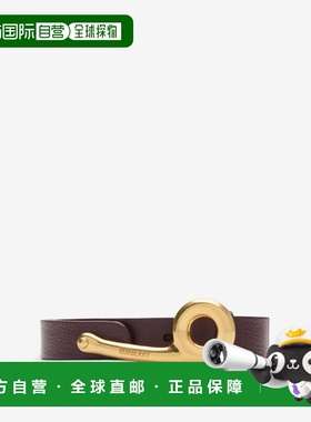 自营欧洲直邮Burberry博柏利 Bridle系列女士野莓紫小牛皮b字型配