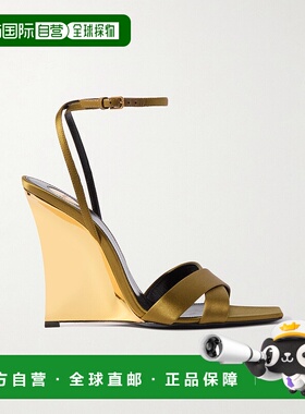 1h可退 香港直邮Saint Laurent 圣罗兰 女士 Lucienne 皮革边绸缎