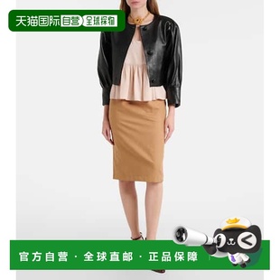 女士 蔻依 棉质亚麻华达呢铅笔半身裙 香港直邮Chloe 1h可退