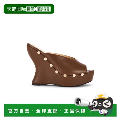 1h可退 香港直邮magda butrym 女士 坡跟凉鞋 502426 brown棕色
