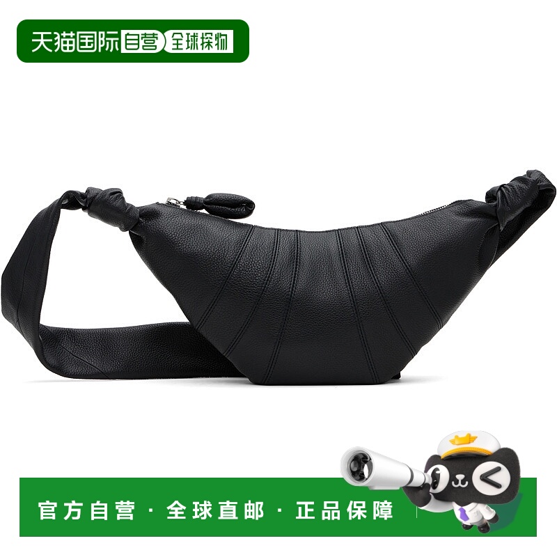 1h可退 香港直邮Lemaire 男士 黑色小号 Croissant 单肩包 BG0003