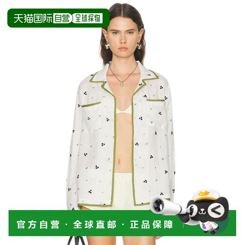 1h可退 美国直邮Bode 女士 Blackberry 拼缀长袖上衣 MRS26SH022