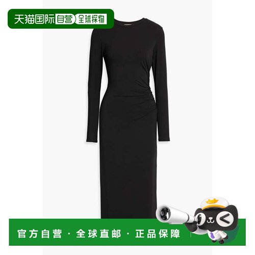 香港直邮VINCE 女士 褶皱弹性针织中长连衣裙 VO43084859