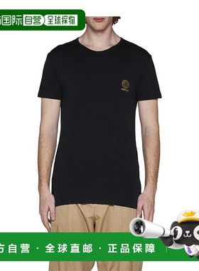 香港直邮Versace 圆领短袖T恤单件 AU101931A10011范思哲男装