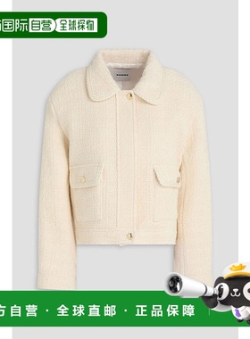 1h可退 香港直邮Sandro 女士 棉混纺毛圈花呢夹克 SFPVE01087ECRU