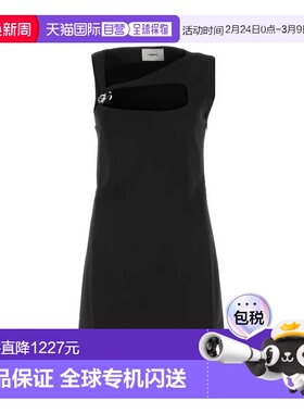 1h可退 香港直邮Coperni 女士 黑色弹力针织合身连衣裙 COPR96111