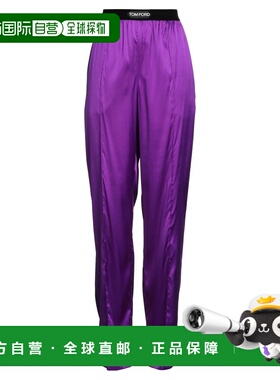 1h可退 香港直邮Tom Ford 汤姆 福特 女士 休闲长裤 purple紫色