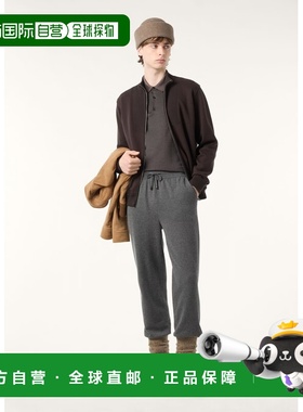 自营欧洲直邮Loro Piana 男士褐色棉夹克抓绒