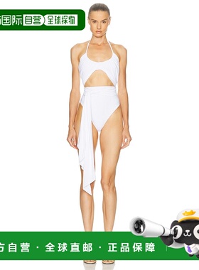 香港直邮alaia 女士 连身泳衣 9W0076J040B white白色 舒适时尚