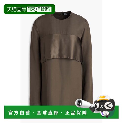 香港直邮toteme 女士 缎面拼块绉纱上衣 241WRT1003FB0020090BAYL