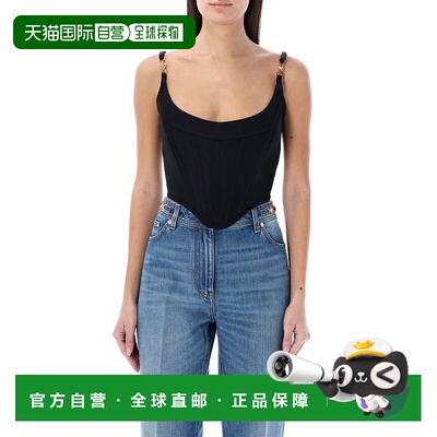 美国直邮Versace 范思哲 女士 黑色 Medusa Hardware 上装 100666