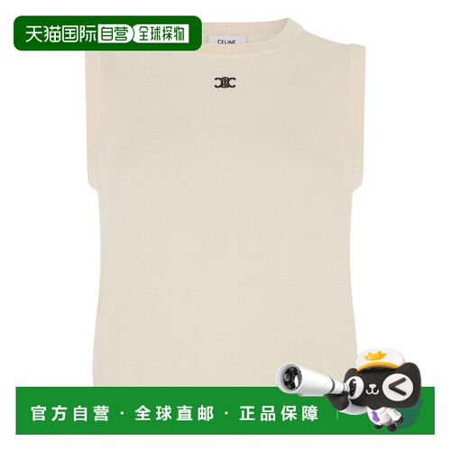 香港直邮CELINE 女士针织衫 RX0I7010001OW CO 花色 GILET CON LO