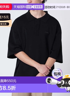 1h可退 香港直邮Entire Studios 男士 黑色长袖Polo衫 ESSS26PO03
