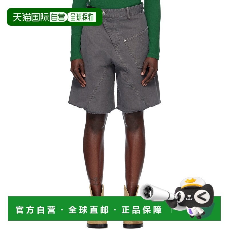 1h可退 香港直邮J.W. Anderson 女士 灰色 Twisted Workwear 短裤