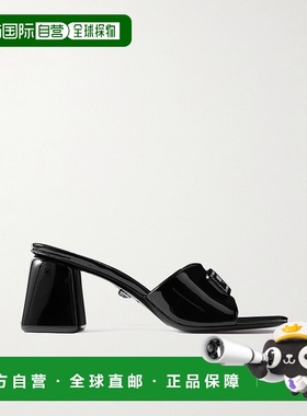 1h可退 香港直邮Versace 范思哲 女士 Barret 精饰漆皮凉拖 10179