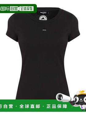 1h可退 香港直邮Dsquared2 二次方 女士 T恤 black黑色 舒适时尚