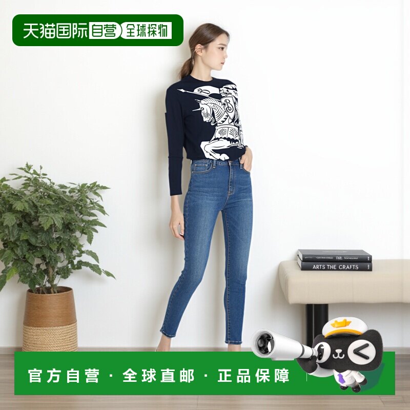 香港直邮Burberry 马术骑士图案T恤 男装博柏利长袖上衣80929451