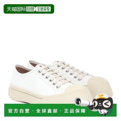 1h可退 香港直邮Marni 玛尼 女士 Pablo 皮质运动鞋 white白色 舒