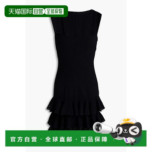 香港直邮alaia 女士 层叠开襟弹性针织迷你连衣裙 AS9RN41CM529C
