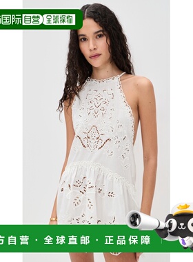 1h可退 香港直邮FARM RIO 女士 Richilieu 白色迷你连衣裙