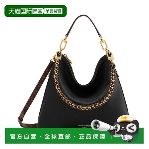 自营欧洲直邮LV路易威登 女士黑色小牛皮Multipass手提包钱包