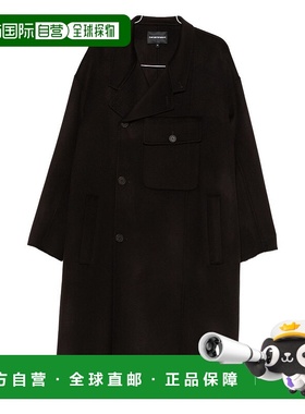 香港直邮Emporio Armani 安普里奥 阿玛尼 男士 羊毛风衣 EM00419