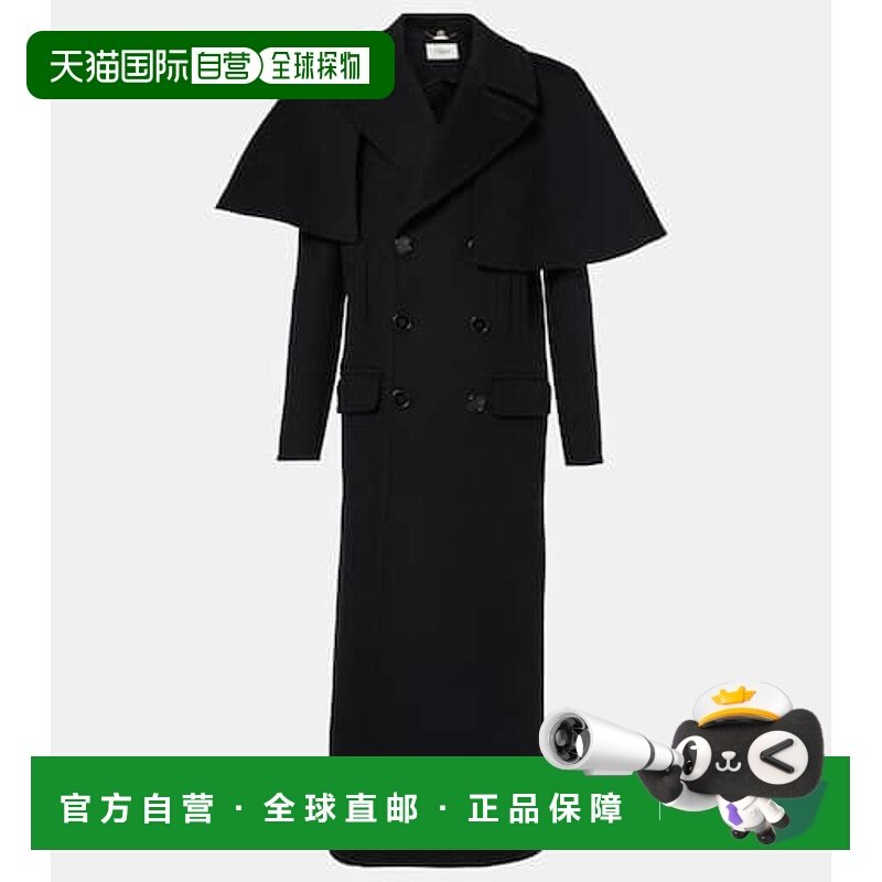 1h可退 香港直邮Chloe 蔻依 女士 束带披肩双排扣羊毛大衣西装