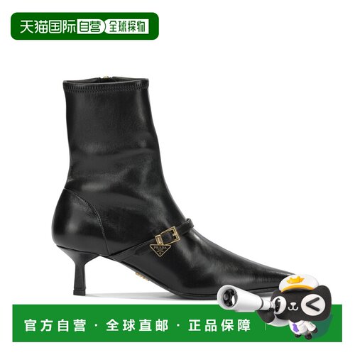 香港直邮Prada 普拉达 女士 弹力皮质链扣装饰短靴 1U648OL68F000