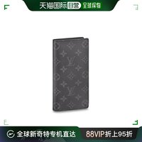 欧洲直邮Louis Vuitton/路易威登男士黑色帆布老花长款方形钱包