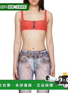 香港直邮Diesel 拉链牛仔背心 A076840EMAR42G吊带