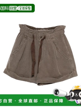 1h可退 香港直邮ISABEL MARANT 女士 NIRMA 棉质亚麻帆布短裤 SH0