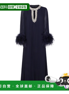 1h可退 香港直邮Self-Portrait 女士 海军蓝连衣裙 RS26510MNNAVY