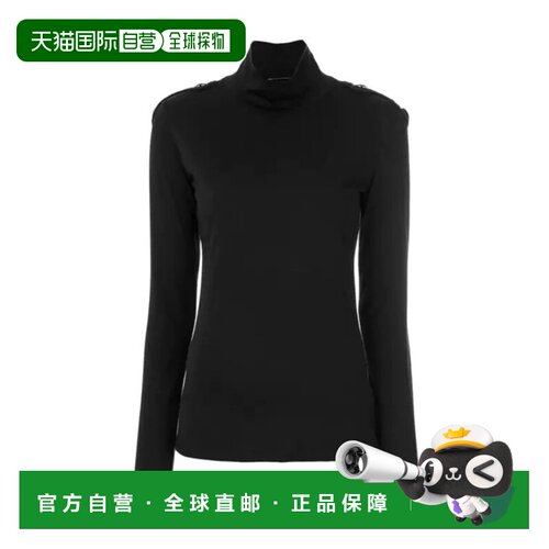 香港直邮BALMAIN 女士T恤 FP67220TA7298BLACK SS【付后1h可退】