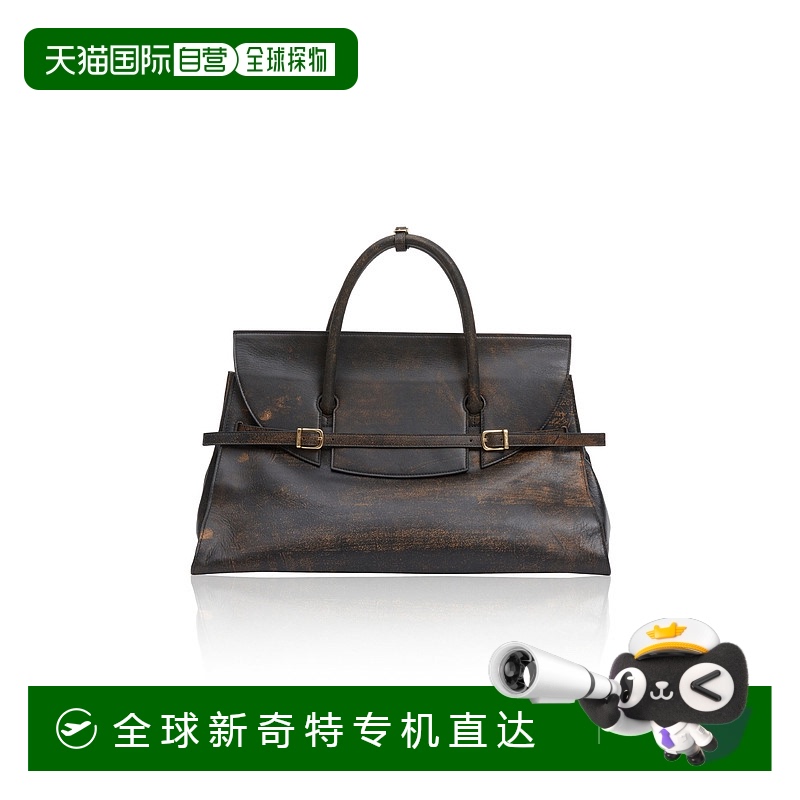 1h可退 香港直邮Simkhai 女士 River 皮革手提包包 brown棕色 舒