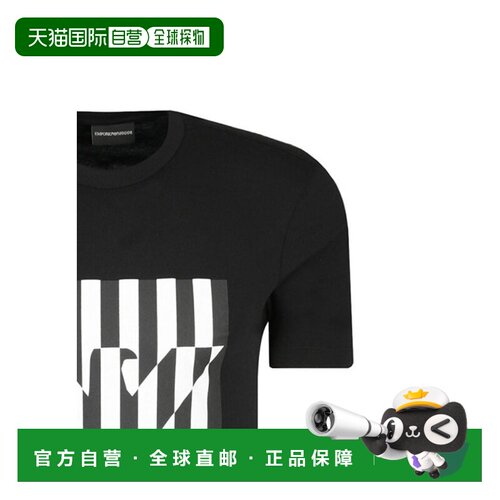 1h可退 香港直邮EMPORIO ARMANI 男士T恤 3H1TB71J30ZBLACK SS202