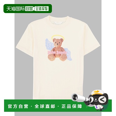 1h可退 香港直邮Palm Angels 棕榈天使 女童 reg s/s 领徽标磨毛T