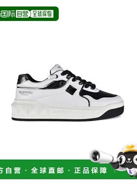 香港直邮valentino 华伦天奴 男士 白色黑色皮质运动鞋 7Y2S0G37W