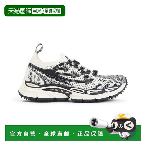 香港直邮off-white 女士 BE RIGHT BACK 沙色黑色针织运动鞋 W28K