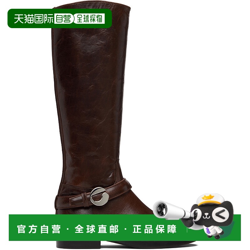 香港直邮Coperni 女士 棕色 Belt Cavalier 高筒靴 COPSH85F6064