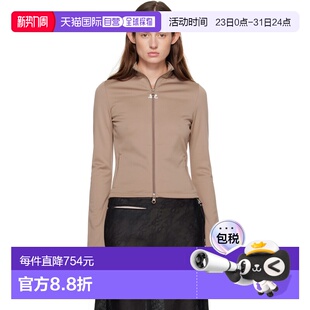 香港直邮Courreges 运动夹克 女士 Biker 325JVE13 黄褐色 1h可退