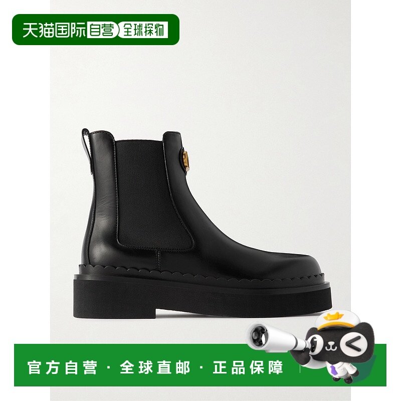 香港直邮Valentino 华伦天奴 女士 BEATLE VLOGO 30 标志T带短靴