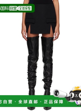 香港直邮Dion Lee 开叉下摆迷你半身裙 A1415R23BLACKa字裙