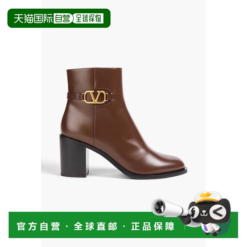 1h可退 香港直邮valentino 华伦天奴 女士 VLOGO 皮质短靴 W2S0CK