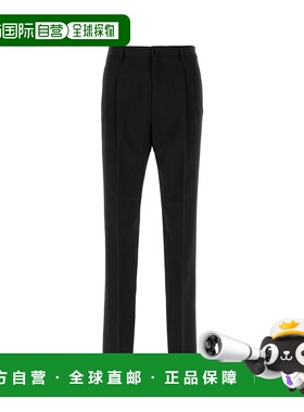 1h可退 香港直邮Lanvin 朗雯 男士 黑色羊毛裤子 RMTR00035711A23