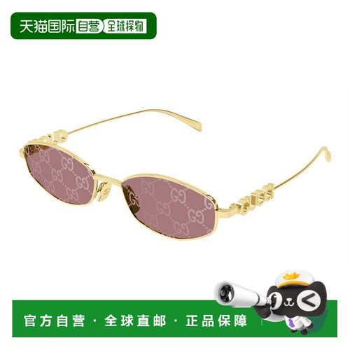 香港直邮Gucci 古驰 女士 GG1802S 002 55/18/145 金色红色太阳眼