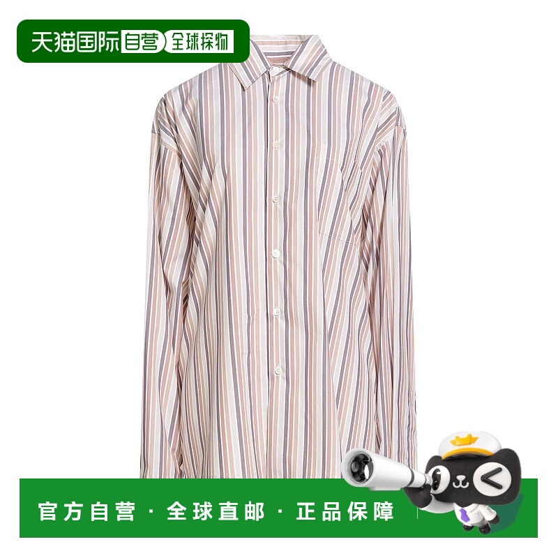1h可退 香港直邮Marni 玛尼 女士 条纹衬衫 beige米色 舒适时尚