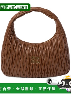 香港直邮Miu Miu Miu Wander matelasse徽标手提包 5BC132N88VOOO