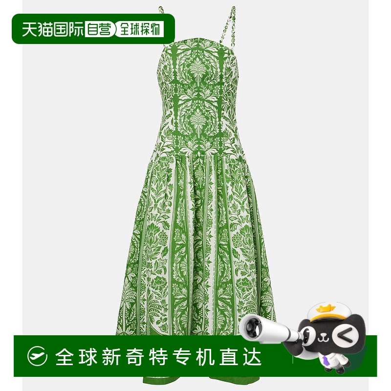 1h可退 香港直邮FARM RIO 女士 花朵棉质长款连衣裙 colorful花色