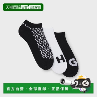 自营欧洲直邮HUGO RED一包袜子低帮袜棉混纺三双 BOSS雨果HUGO